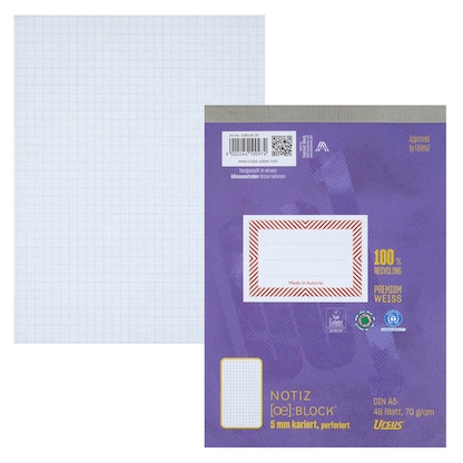 Artikelbild 8 für Ursus Notizblock OE DIN A5 kariert, Artikelnummer 883287
