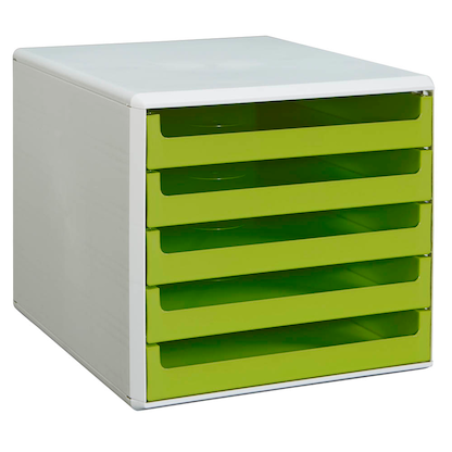 Artikelbild 3 für M&M Schubladenbox lindgrün 30050931, DIN A4 mit 5 Schubladen, Artikelnummer 337030