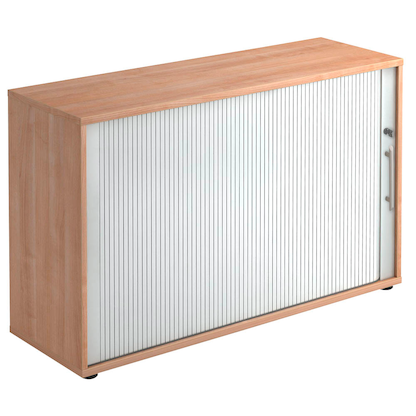 Artikelbild für HAMMERBACHER Rollladenschrank nussbaum, silber 1 Fachboden 120,0 x 40,0 x 74,8 cm, Artikelnummer 359909