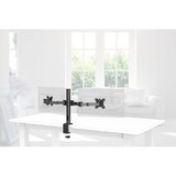 Artikelbild 1 für hama Monitor-Halterung FULLMOTION 00118494 schwarz für 2 Monitore, Tischklemme, Artikelnummer 676173
