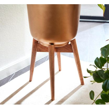 Artikelbild 3 für WOHNLING Übertopf Metall gold rund 31,0 x 52,0 cm, 2 St., Artikelnummer 166289