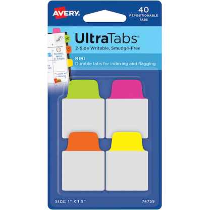Artikelbild 18 für AVERY Zweckform UltraTabs Mini Haftmarker farbsortiert 40 Blatt, Artikelnummer 164444
