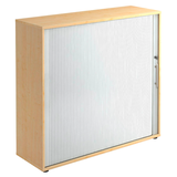 Artikelbild 1 für HAMMERBACHER Rollladenschrank ahorn, silber 2 Fachböden 120,0 x 40,0 x 110,0 cm, Artikelnummer 359911