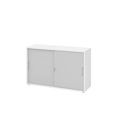 Artikelbild für HAMMERBACHER Schiebetürenschrank 1752S, V1752S/W/5/BS grau, weiß 1 Fachboden 120,0 x 40,0 x 74,8 cm, Artikelnummer 377487