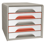 Artikelbild 1 für cep Schubladenbox TERRA NOVA weiß-sand, weiß-terracotta 1071116391, DIN A4 mit 5 Schubladen, Artikelnummer 528776