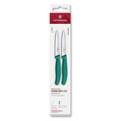 Artikelbild 2 für VICTORINOX Küchenmesser Swiss Classic silber, grün, Klinge: 10,0 cm, 2 St., Artikelnummer 636906