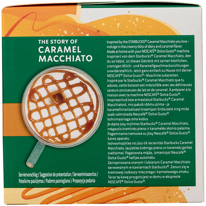 Artikelbild 5 für NESCAFÉ DOLCE GUSTO® STARBUCKS® Caramel Macchiato Our Classic Kaffeekapseln, mild, 6 Portionen, Artikelnummer 612899