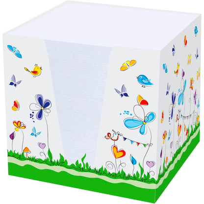 Artikelbild für RNK-Verlag Zettelbox Schmetterlinge weiß inkl. ca. 900 Notizzettel weiß, Artikelnummer 256604