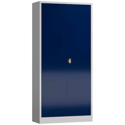 Artikelbild 2 für ClassiX Metallschrank X-530341 enzianblau, lichtgrau 92,0 x 42,0 x 194,5 cm, aufgebaut, Artikelnummer 184469