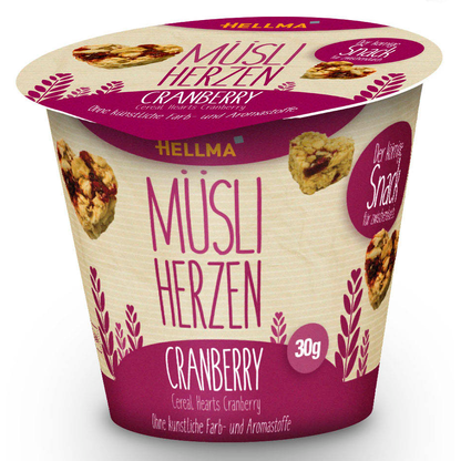 Artikelbild 4 für HELLMA Müsli-Herzen Cranberry Müsli 30x 30,0 g, Artikelnummer 373922
