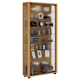 Artikelbild 1 für VCM my home Lumo Maxi Vitrine buche 8 Fachböden mit Beleuchtung, Artikelnummer 781000