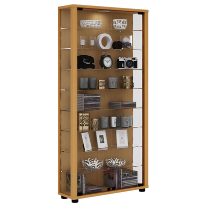 Artikelbild für VCM my home Lumo Maxi Vitrine buche 8 Fachböden mit Beleuchtung, Artikelnummer 781000