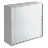 Artikelbild 1 für HAMMERBACHER Rollladenschrank lichtgrau, silber 2 Fachböden 120,0 x 40,0 x 110,0 cm, Artikelnummer 359923