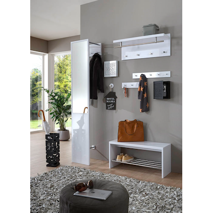 Artikelbild 2 für HAKU Möbel Wandgarderobe 42317 weiß Holz 4 Haken 75,0 x 30,0 cm, Artikelnummer 552541