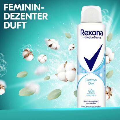 Artikelbild 3 für Rexona 48h Cotton Dry Deo-Spray 150 ml, Artikelnummer 921993