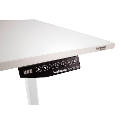 Artikelbild 4 für Kerkmann Move 1 elektrisch höhenverstellbarer Schreibtisch weiß rechteckig, T-Fuß-Gestell weiß 160,0 x 80,0 cm, Artikelnummer 852424