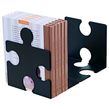 Artikelbild 3 für 2 HAN Buchstützen PUZZLE schwarz 12,3 x 14,2 x 17,1 cm, Artikelnummer 171502