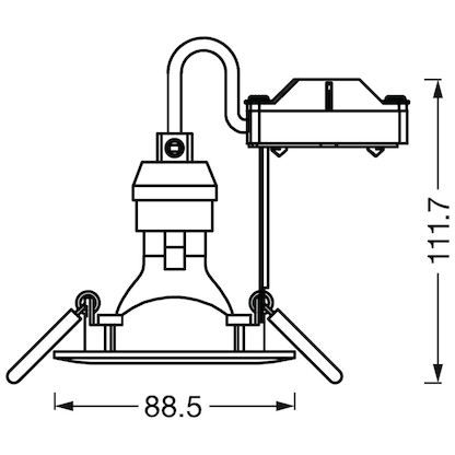 Artikelbild 2 für LEDVANCE RECESS DOWNLIGHT TWISTLOCK GU10 LED-Einbaustrahler silber 4,3 W, Artikelnummer 533782