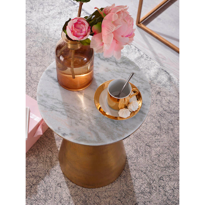 Artikelbild 6 für WOHNLING Beistelltisch Marmor weiß, marmor 35,0 x 35,0 x 45,0 cm, Artikelnummer 166258