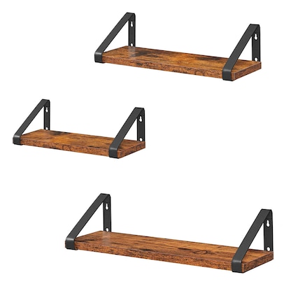 Artikelbild 6 für VASAGLE Wandregale-Set braun, schwarz 30,0 / 35,0 / 40,0 x 12,0 x 11,0 cm, Artikelnummer 262479