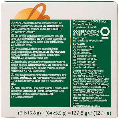 Artikelbild 6 für NESCAFÉ DOLCE GUSTO® STARBUCKS® Caramel Macchiato Our Classic Kaffeekapseln, mild, 6 Portionen, Artikelnummer 612899