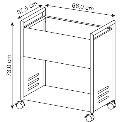 Artikelbild 2 für Kerkmann Hängemappenwagen alu für bis zu 80 Hängemappen, Artikelnummer 808162