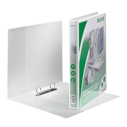 Artikelbild für AKTION: LEITZ Präsentationsringbücher 2-Ringe weiß 3,7 cm DIN A4, 6 St. mit Prämie nach Registrierung, Artikelnummer 596015