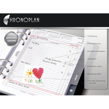 Artikelbild 5 für CHRONOPLAN Kalendereinlage 2025 Tagesplan Mini (7,9 x 12,5 cm), Artikelnummer 354779