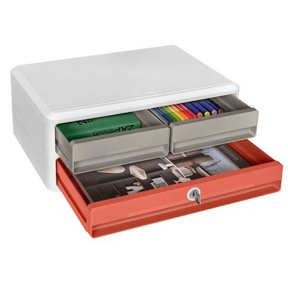 Artikelbild 3 für cep Schubladenbox TERRA NOVA sand, terracotta 1090212391, DIN A4 quer mit 3 Schubladen, Artikelnummer 528879