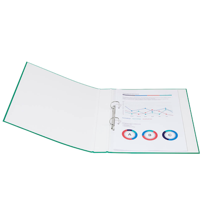 Artikelbild 2 für VELOFLEX Basic Ringbuch 2-Ringe grün 3,5 cm DIN A4, 1 St., Artikelnummer 408538