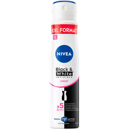 Artikelbild für NIVEA Black & White INVISIBLE clear XXL Deo-Spray 250,0 ml, Artikelnummer 579478