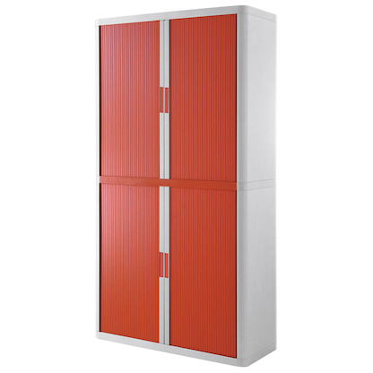 Artikelbild 3 für PAPERFLOW easyOffice Rollladenschrank weiß, rot ohne Fachböden 110,0 x 41,5 x 204,0 cm, Artikelnummer 146910