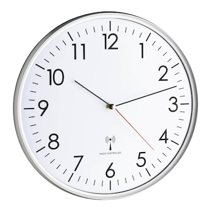 Artikelbild 1 für TFA® Funkwanduhr weiß silber Kunststoff, Ø 33,0 cm, Artikelnummer 364824