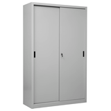 Artikelbild 1 für Gürkan Schiebetürenschrank, 100282 lichtgrau 4 Fachböden 120,0 x 45,0 x 195,0 cm, Artikelnummer 563142