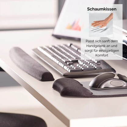 Artikelbild 4 für Fellowes Tastatur-Handballenauflage Memory Foam schwarz, Artikelnummer 816017