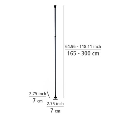 Artikelbild 6 für WENKO Teleskopstange für Garderobensystem schwarz 7,5 cm 165,0-300,0 cm, Artikelnummer 817413