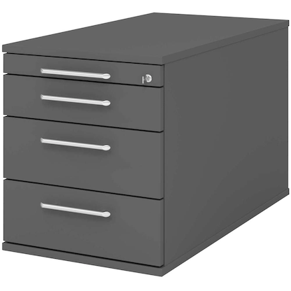 Artikelbild für HAMMERBACHER Solid TC30 Rollcontainer grafit 4 Auszüge 42,8 x 80,0 x 51,2 cm, Artikelnummer 348419