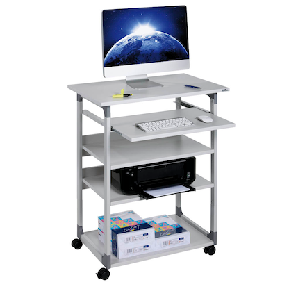 Artikelbild 3 für DURABLE PC-Tisch höhenverstellbar mit Rollen grau 75,0 x 53,4 x 95,0 - 115,0 cm, Artikelnummer 183236