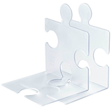 Artikelbild 1 für 2 HAN Buchstützen PUZZLE transparent 12,3 x 14,2 x 17,1 cm, Artikelnummer 171514