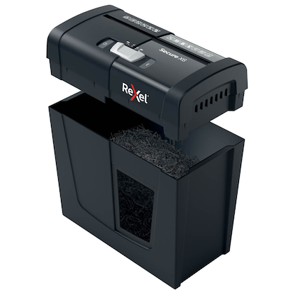 Artikelbild 7 für Rexel Secure X6 Aktenvernichter mit Partikelschnitt P-4, 4 x 40 mm, bis 6 Blatt, schwarz, Artikelnummer 437242