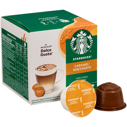 Artikelbild für NESCAFÉ DOLCE GUSTO® STARBUCKS® Caramel Macchiato Our Classic Kaffeekapseln, mild, 6 Portionen, Artikelnummer 612899