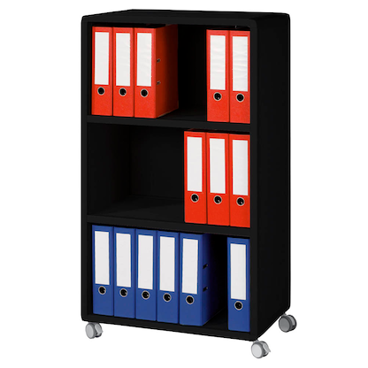 Artikelbild 19 für PAPERFLOW Mobil Bürowagen anthrazit 4 Ebenen 65,1 x 33,0 x 124,6 cm, Artikelnummer 689059