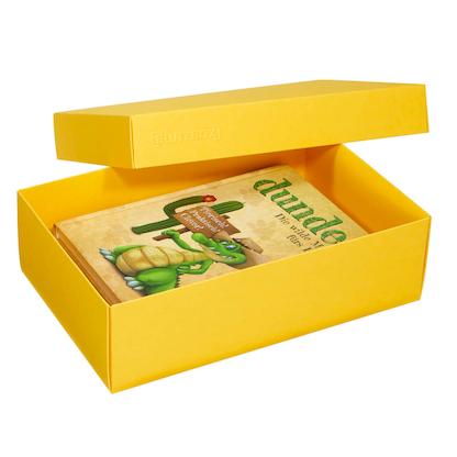 Artikelbild für 2 BUNTBOX L Geschenkboxen 3,6 l gelb 26,6 x 17,2 x 7,8 cm, Artikelnummer 303832
