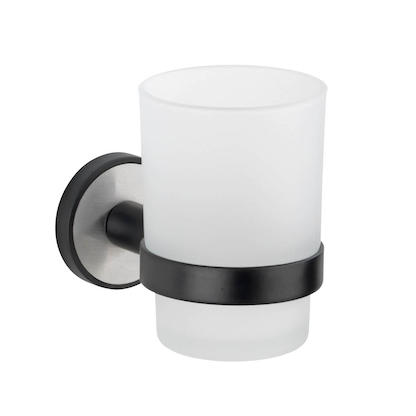 Artikelbild für WENKO Zahnputzbecher Udine weiß/anthrazit, Artikelnummer 807567