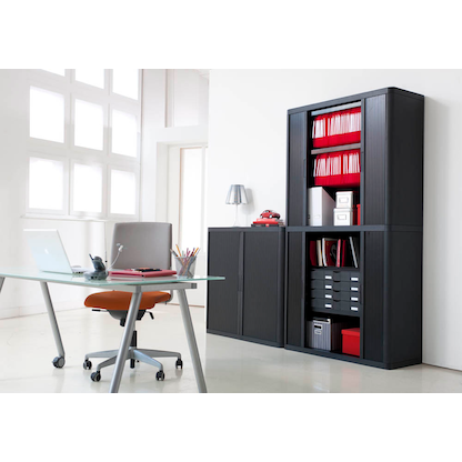 Artikelbild 2 für PAPERFLOW easyOffice Rollladenschrank schwarz ohne Fachböden 110,0 x 41,5 x 104,0 cm, Artikelnummer 663955