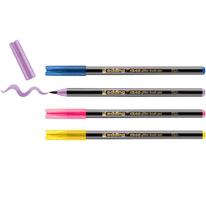 Artikelbild 8 für edding 1340 glitzer Brush-Pens farbsortiert, 4 St., Artikelnummer 512198