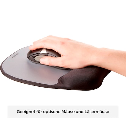 Artikelbild 4 für Fellowes Mousepad mit Handgelenkauflage Memory Foam silber, Artikelnummer 816041