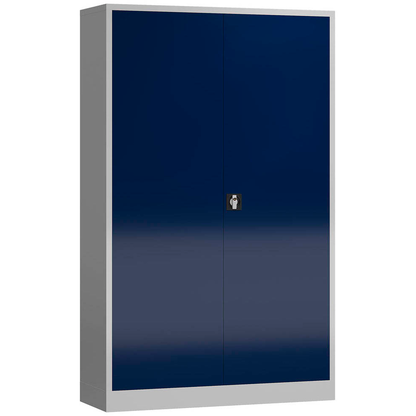 Artikelbild 2 für ClassiX Metallschrank X-530381 enzianblau, lichtgrau 120,0 x 60,0 x 194,5 cm, aufgebaut, Artikelnummer 184253