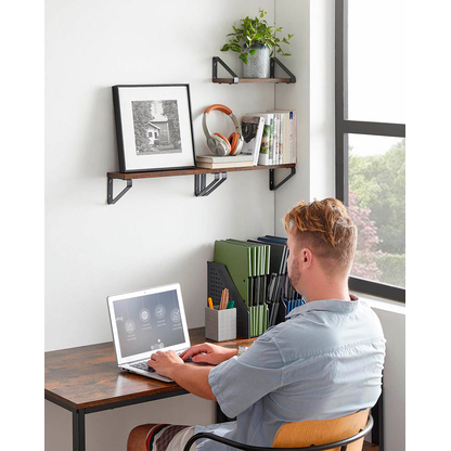 Artikelbild 3 für VASAGLE Wandregale-Set braun, schwarz 30,0 / 35,0 / 40,0 x 12,0 x 11,0 cm, Artikelnummer 262479