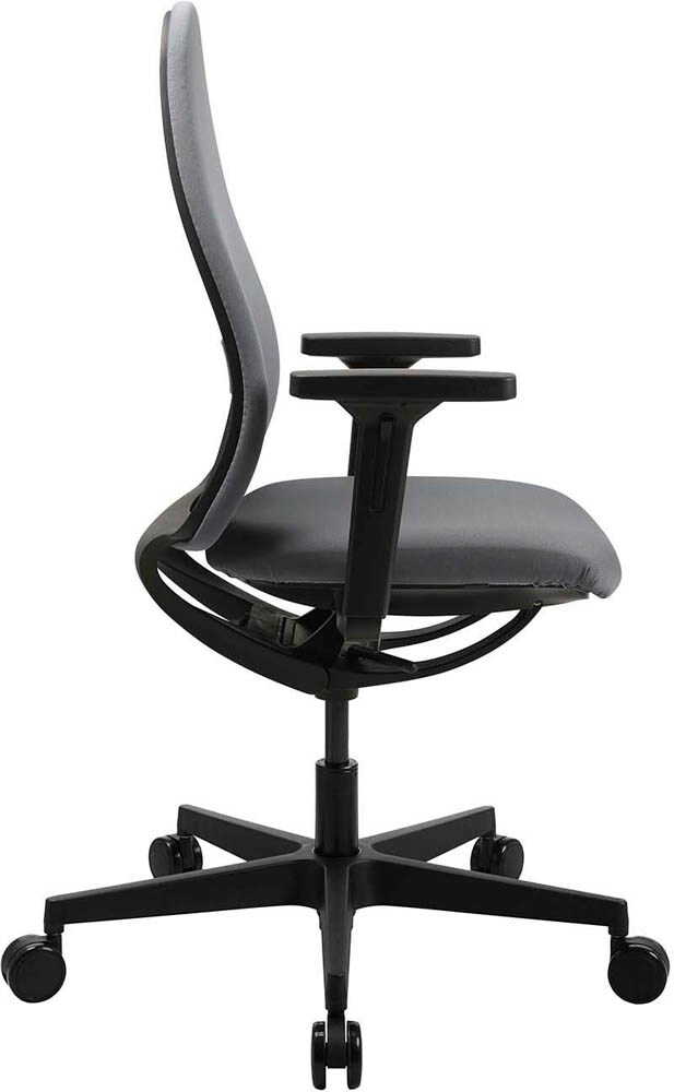 TOPSTAR Bürostuhl Sitness AirWork G - Mit Synchronmechanik, Lordosenstütze & 3D-Bewegung, Schwarz